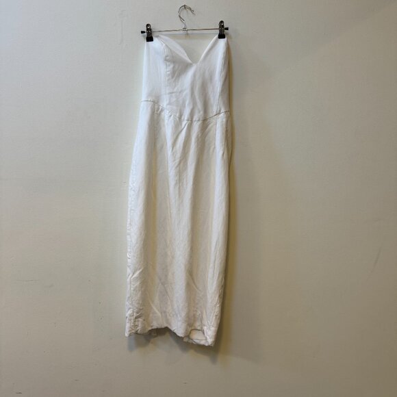 Mara Hoffman Women White Isla Strapless Midi Column Dress Size 6, Orig $550 - Picture 4 of 8